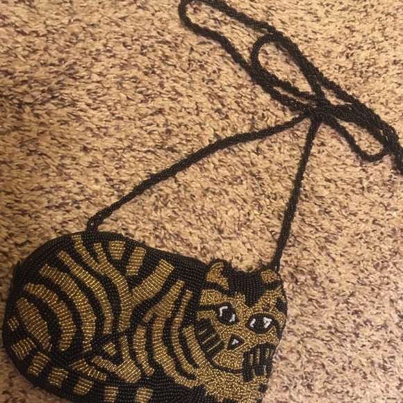 Vintage beaded Cat purse - Picture 2 of 3